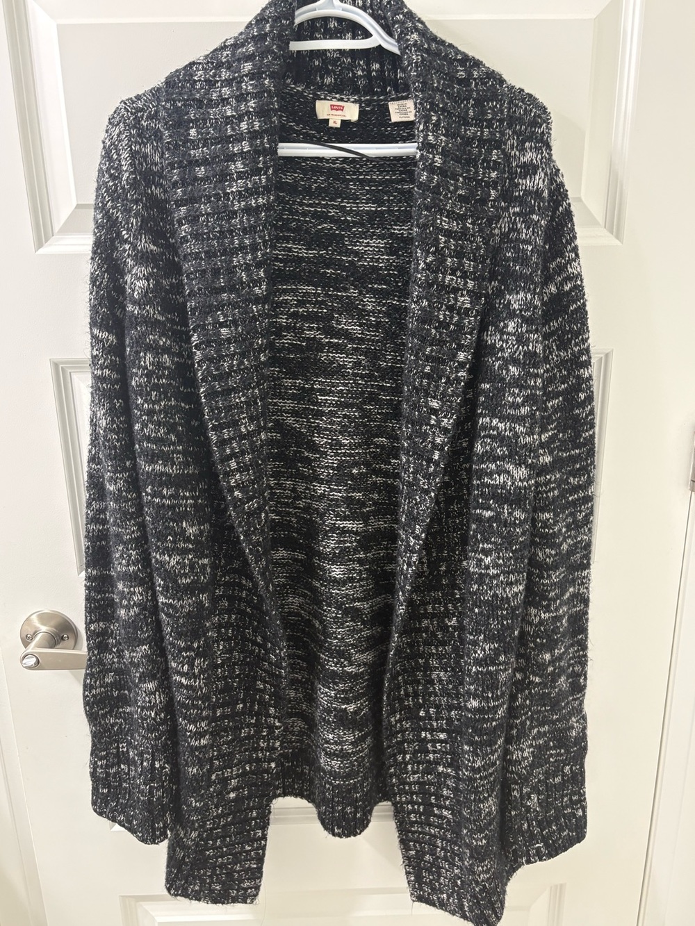 Levi's - Black & White Open-Front Cardigan